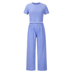 Ensemble deux pièces femme T-shirt manches courtes et pantalon
