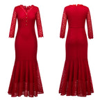 Robe de soirée florale et robe de mariée à col en V