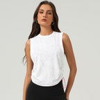 Nouveau Gilet de Sport en Jacquard pour Femme Débardeur sans Manches Respirant