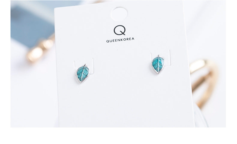 Boucles d'oreilles feuille émaillées Wanying Bijoux pour femmes