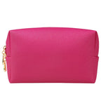 Trousse de Maquillage Octogonale Carrée en Cuir PU, Design Simple