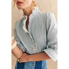 Chemise Shiying à rangée unique et boucles multiples pour femme