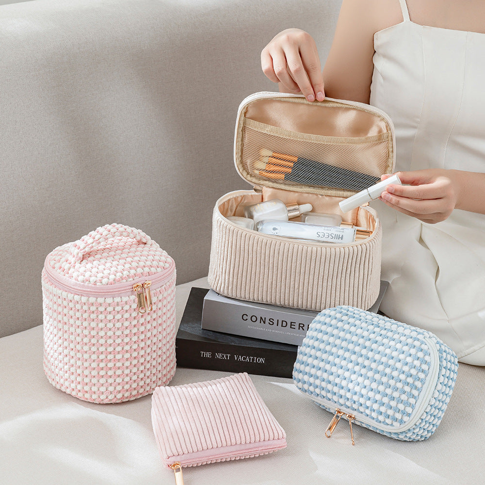 Flannelette Makeup Bag Travel Portable Four-piece Set