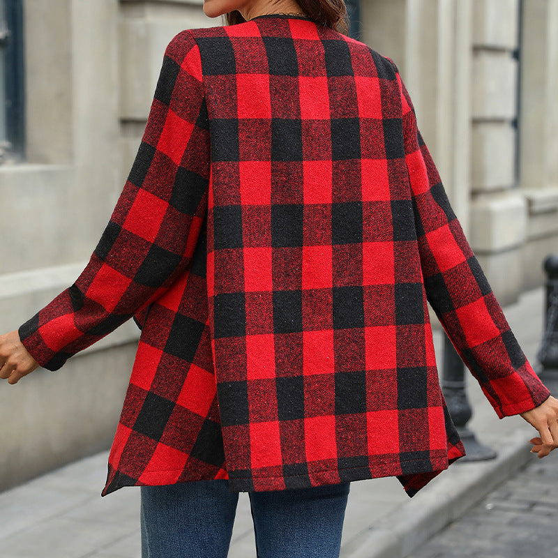 Irregular Button-free Shirt Cardigan For Women