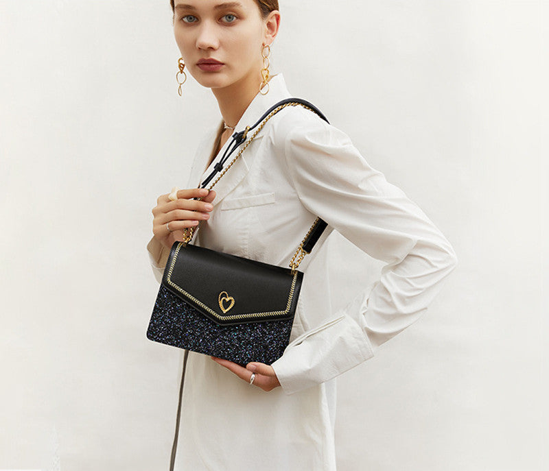 Nouveau sac à bandoulière diagonal étoilé Love Chain pour femme
