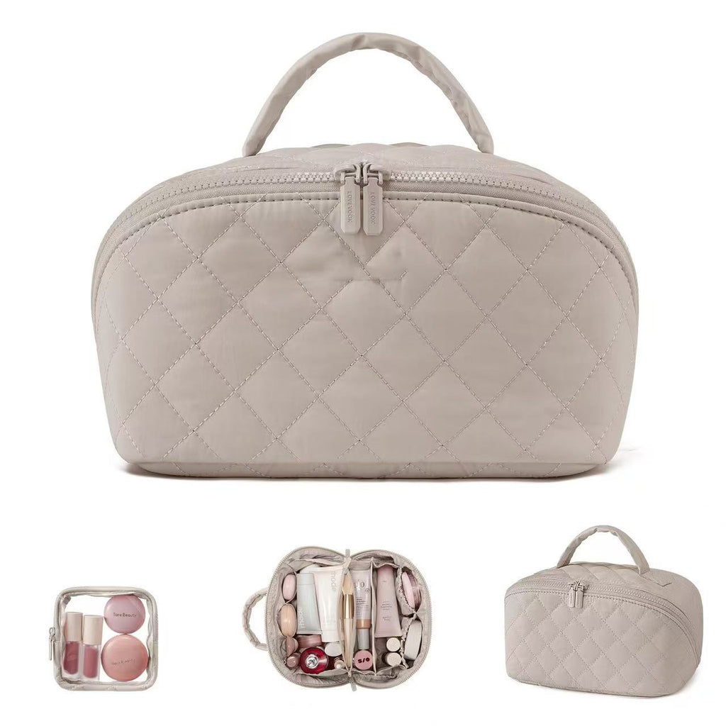 Trousse de maquillage portable grande capacité pour femme