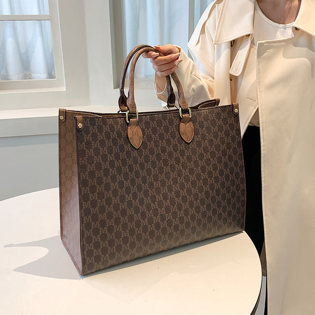 Grand Sac Fourre-Tout Rétro à Bandoulière pour Femme Hover Image