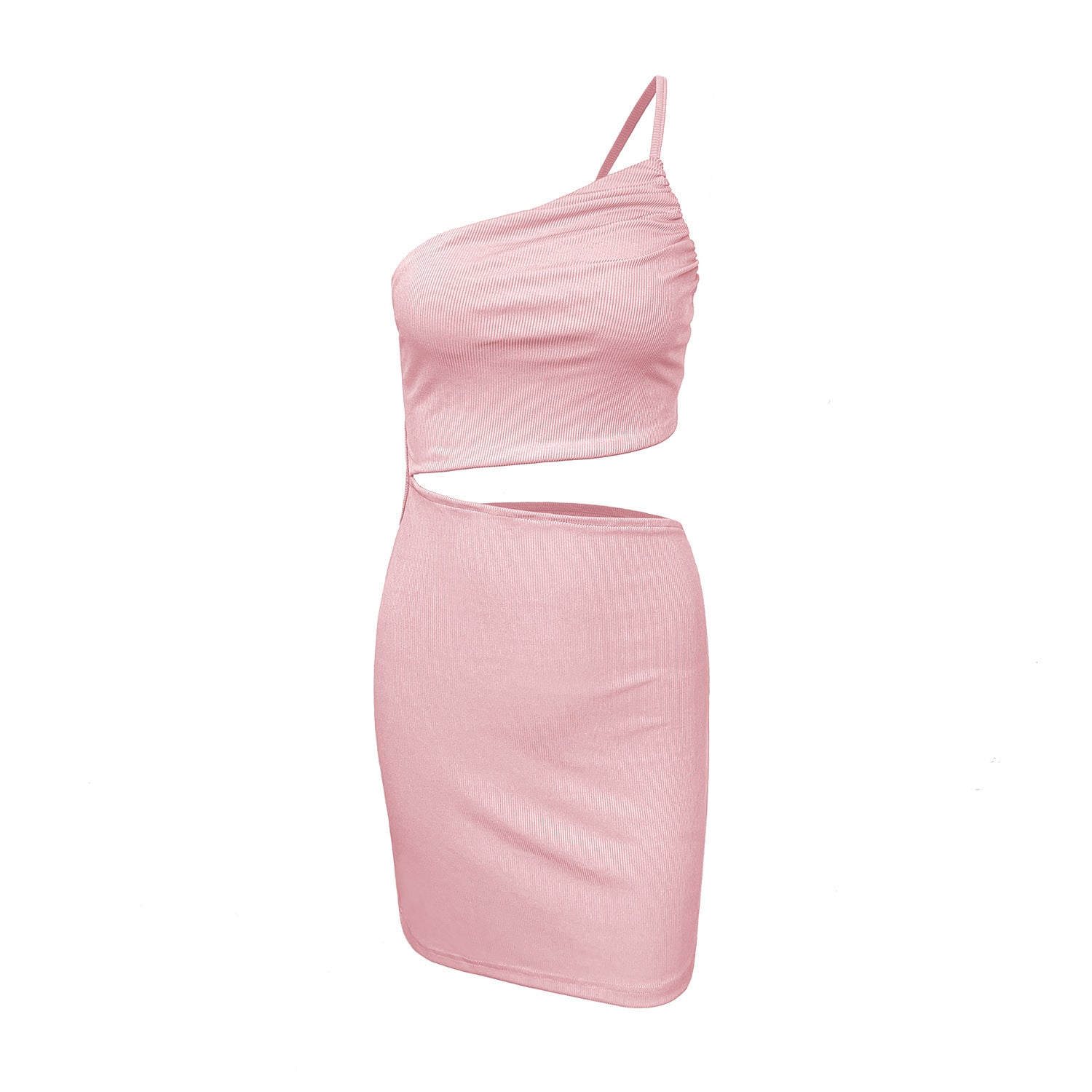 Robe femme avec cordon de serrage, style créateur, coupe ajustée, épaules dénudées