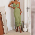 Robe Fourreau Ajustée Personnalisée à Bretelles Style Tempérament