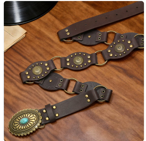 Ceinture creuse rétro européenne style artistique
