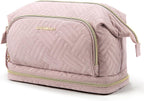 Grande trousse de maquillage matelassée à large ouverture