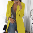 Blazer cardigan fin à revers élégant
