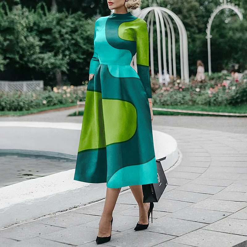 Robe moulante à manches longues pour femme