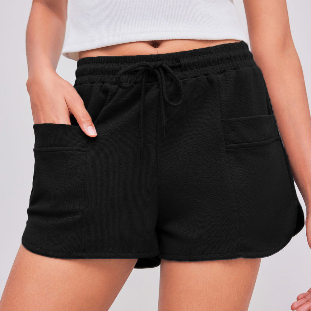 Shorts d'été à cordon de serrage simples pour femmes