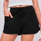 Shorts d'été à cordon de serrage simples pour femmes
