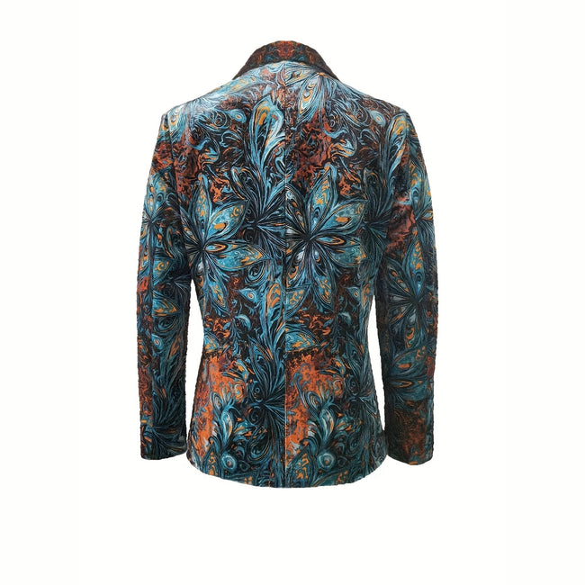 Blazer décontracté chic pour femme avec imprimé floral Main Image