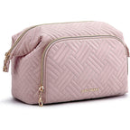 Grande trousse de maquillage matelassée à large ouverture