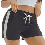 Shorts de sport d'été Femme Cyclisme Gym Course Cordon de serrage Entraînement