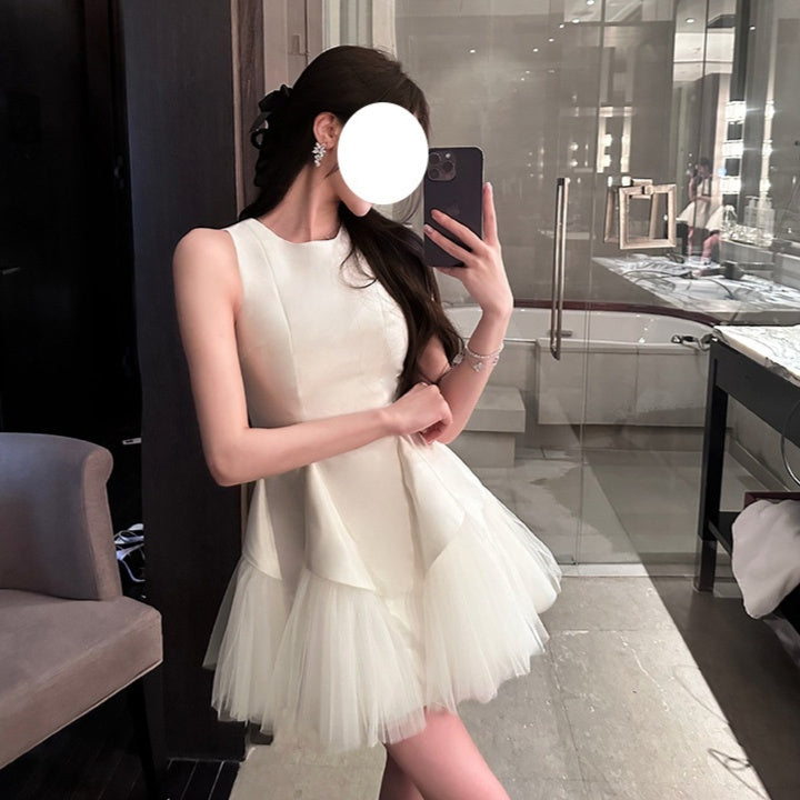 Robe poire scellée en maille bouffante