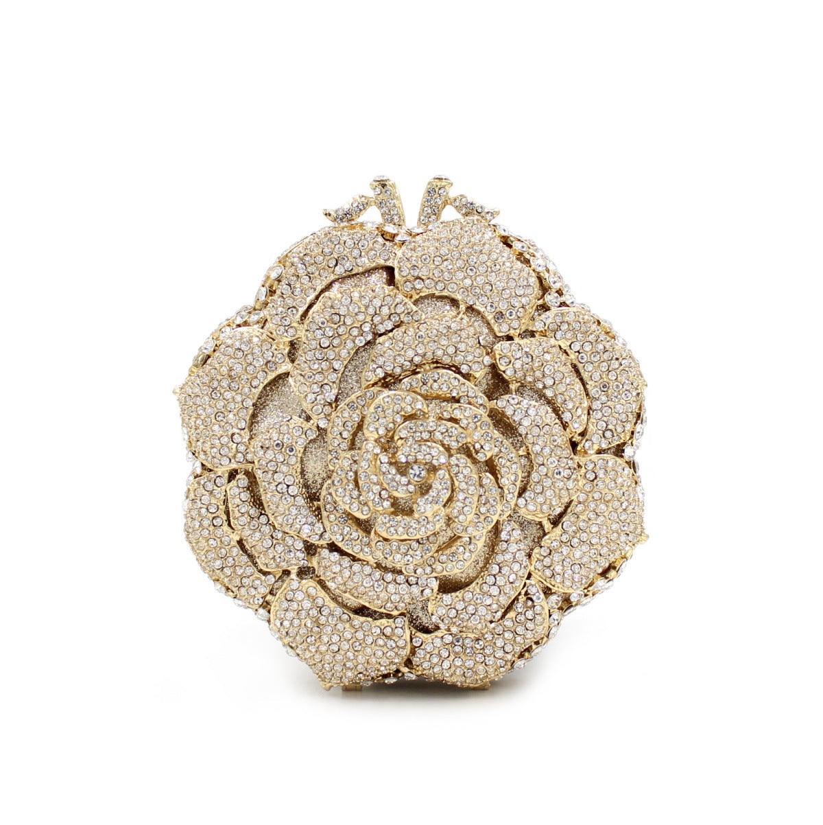 Sac à main creux en strass rose pour femme