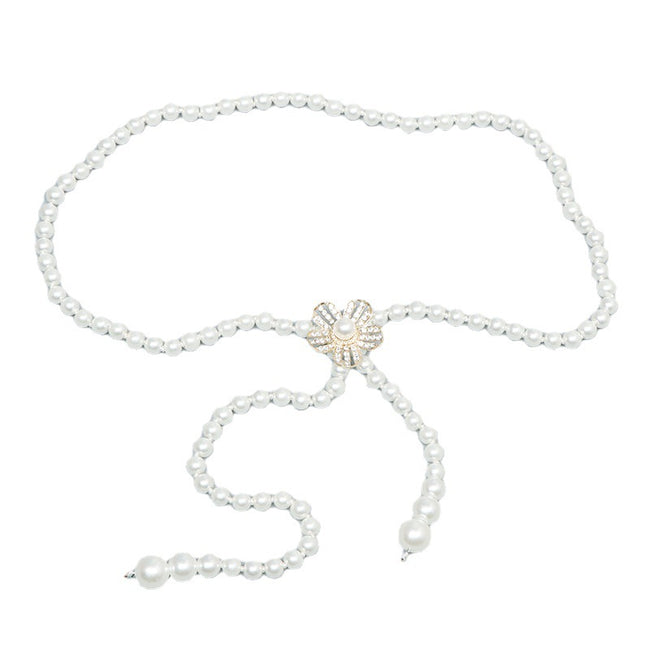 Chaîne de taille en perles pour femme, ceinture d'ornement Main Image