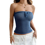 Débardeur en Laine Tube Top Tendance pour Femme