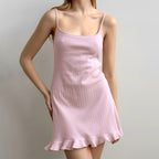 Chemise de nuit camisole en pur coton respirante et confortable pour femmes
