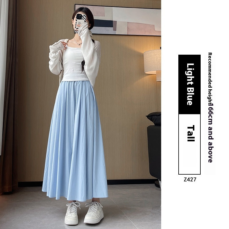 Robe Plissée Amincissante Taille Haute Évasée d'Été