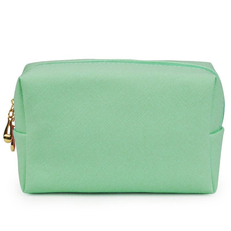 Trousse de Maquillage Octogonale Carrée en Cuir PU, Design Simple