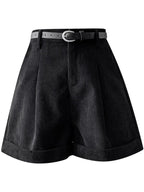Shorts En Velours Côtelé Marron Tendance Pour Femmes