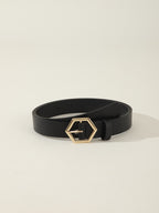 Ceinture décontractée polyvalente en forme d'étoile hexagonale pour femmes