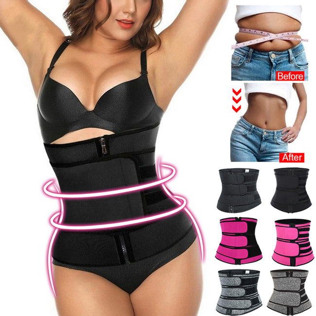 Combinaison gainante pour femme – Corset amincissant d'entraînement avec 2-3 ceintures, pour la transpiration abdominale Hover Image