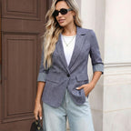 Blazer élégant à manches trois-quarts pour femme