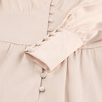 Robe Cintrée à Manches Lanternes Amincissante