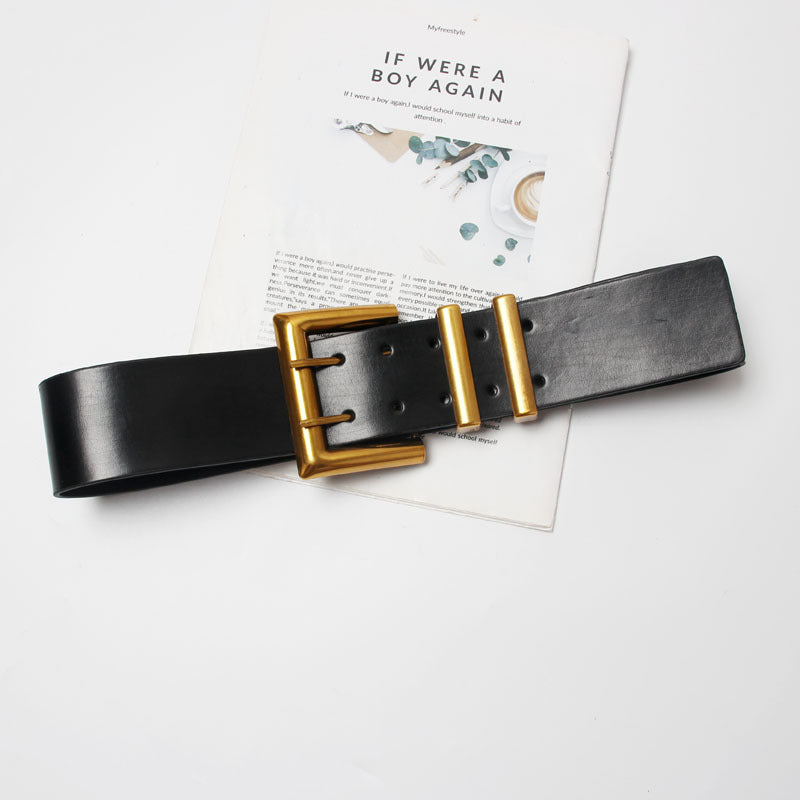 Jupe femme assortie, ceinture en cuir
