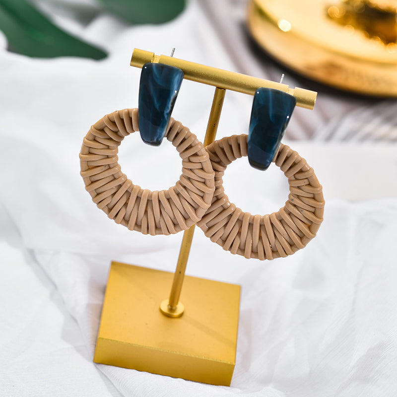 Boucles d'oreilles pendantes coréennes vintage pour femmes