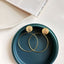 Boucles d'oreilles grand cercle de style INS en argent sterling 925, modèle Reine