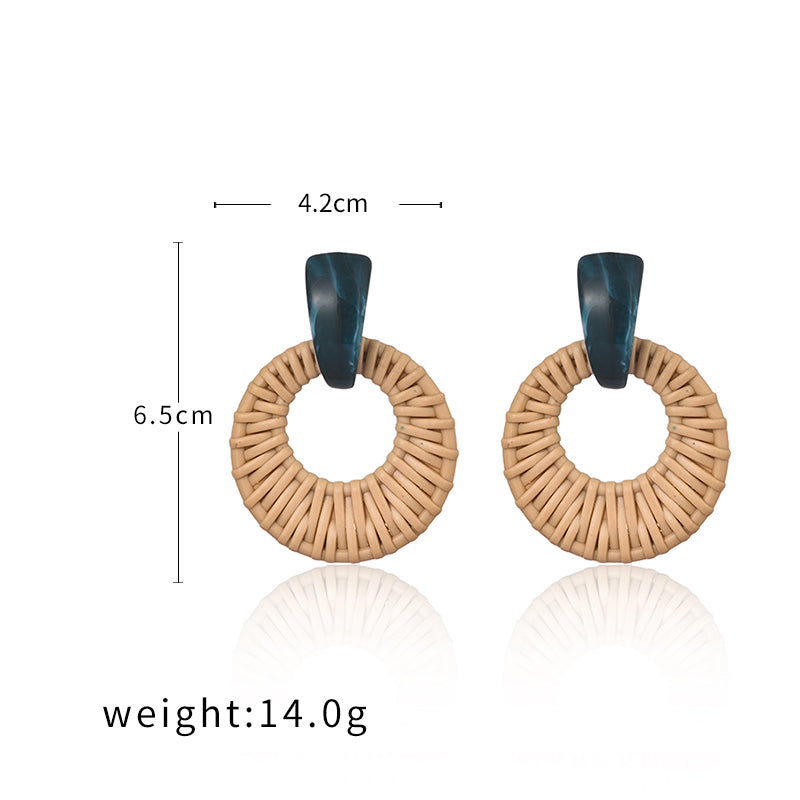 Boucles d'oreilles pendantes coréennes vintage pour femmes