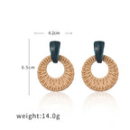 Boucles d'oreilles pendantes coréennes vintage pour femmes