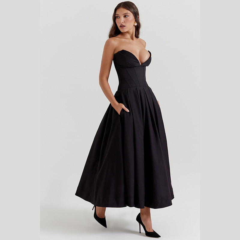 Nouvelle robe bustier tendance pour femmes