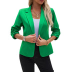 Blazer de mode uni à boutonnage frontal