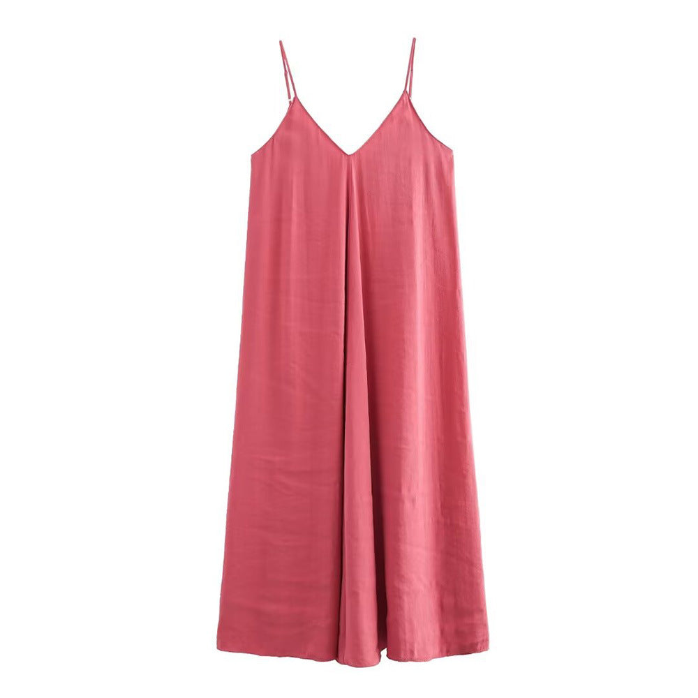 Caraco polyvalent, robe mi-longue élégante, couleur unie