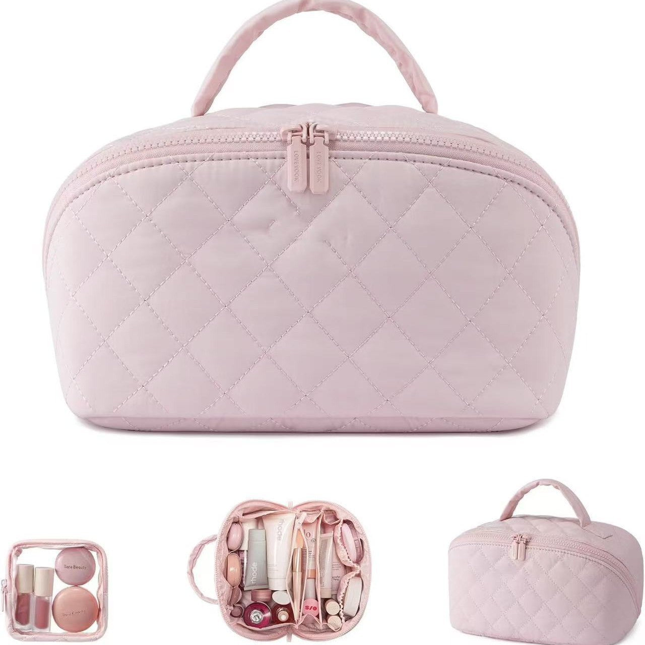 Trousse de maquillage portable grande capacité pour femme