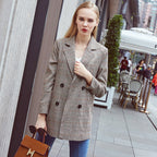 Blazer à carreaux femme version coréenne