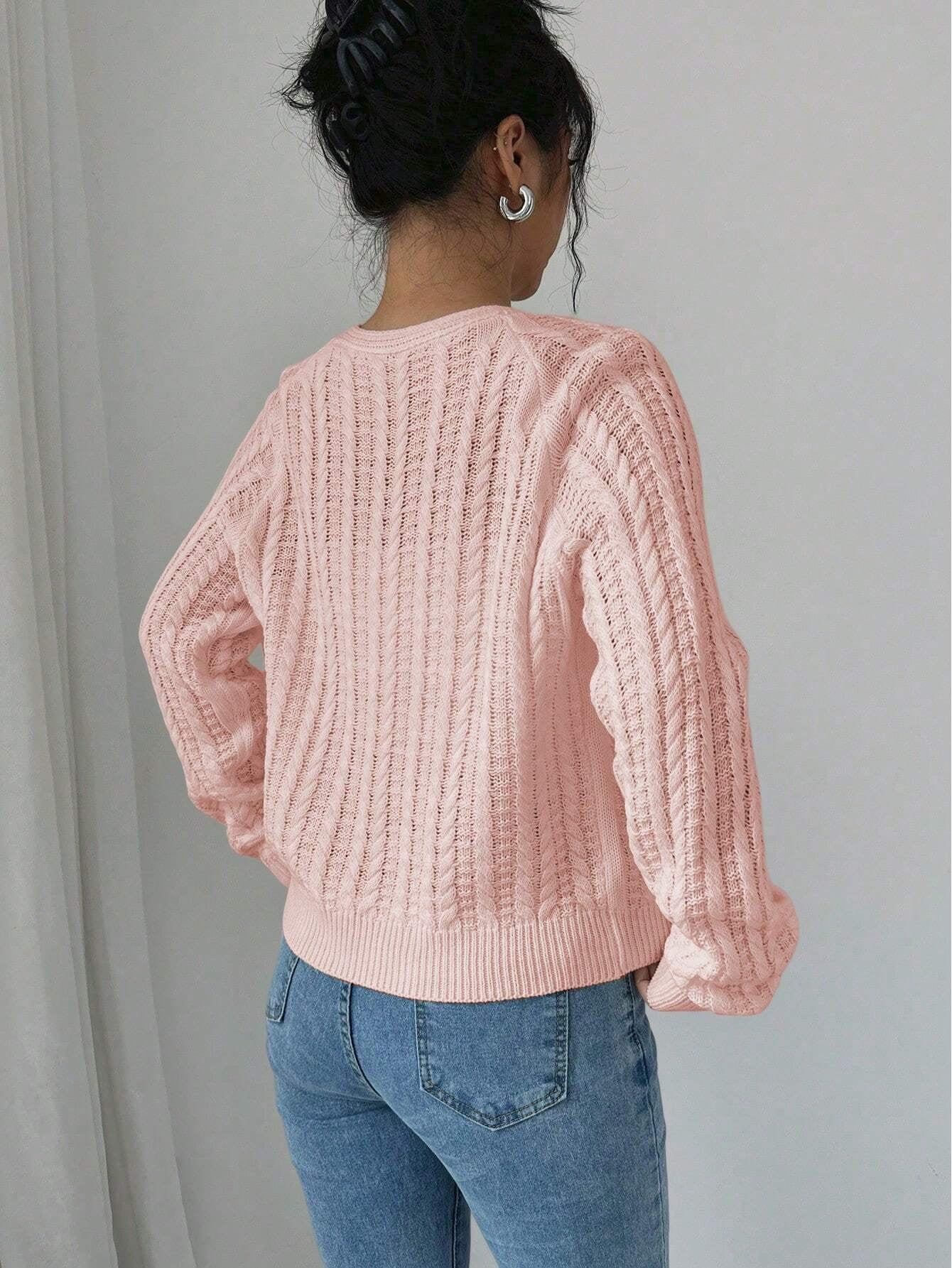 Pull en maille à manches longues pour femme