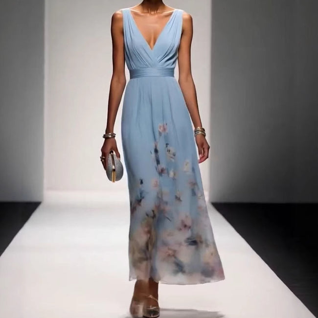 Robe de Soirée Élégante Col en V Robe Transfrontalière Hover Image