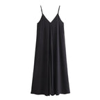 Caraco polyvalent, robe mi-longue élégante, couleur unie