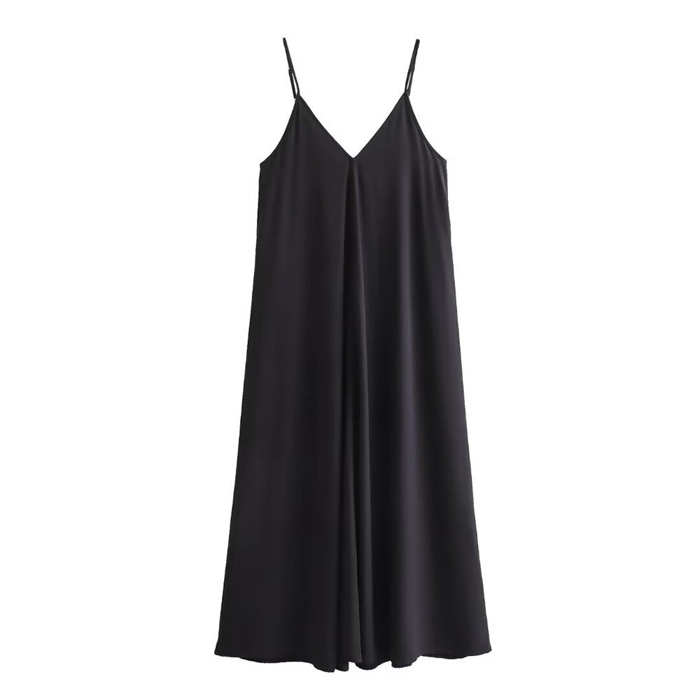 Caraco polyvalent, robe mi-longue élégante, couleur unie