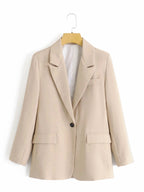 Blazer cintré, drapé, à boutons, qui s'accorde avec tout