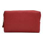 Trousse de Maquillage Octogonale Carrée en Cuir PU, Design Simple